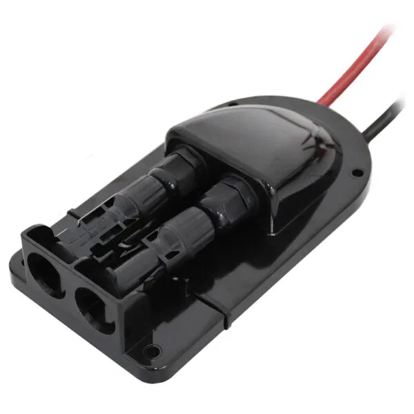 PV-2WEGMC4 – AIMS POWER Solar Power Cable Entry Plate, Dual Cables MC-4 Compatible Connector Roof Mount Weather Proof...